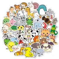 103050pcs cartoon animal forest baby graffiti stickers childrens birthday party window hunting wall water cup trolley toys