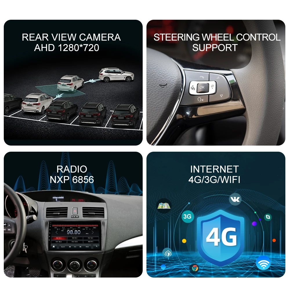 Автомобильный радиоприемник ISUDAR V57S Android для Mazda 3 2010 2011 2012 2013 мультимедийный плеер