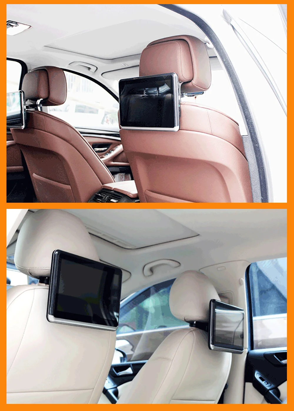 

ONKAR Android Car Headrest Monitor With 10.1 Iinch Full HD Touch Screen Built-in HDMI Out Mirror Link FM Radio USB SD Card