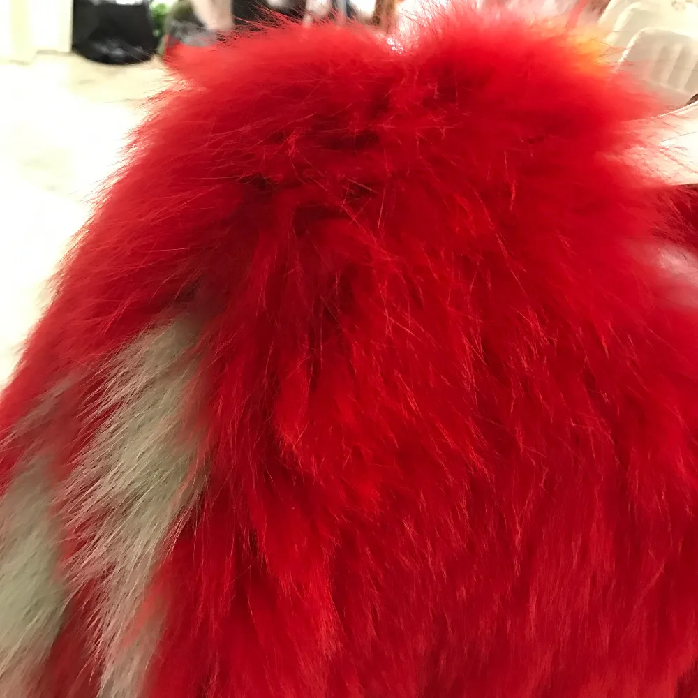 

knitted women fashion fox fur coat