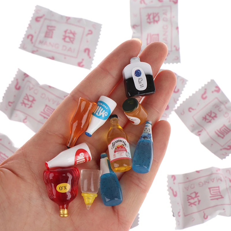 

5Pcs Lucky Bag Random Blind Bag Toys Dollhouse Wine Bottle Food Cake Toy Pendant Decoration Surprise Gifts