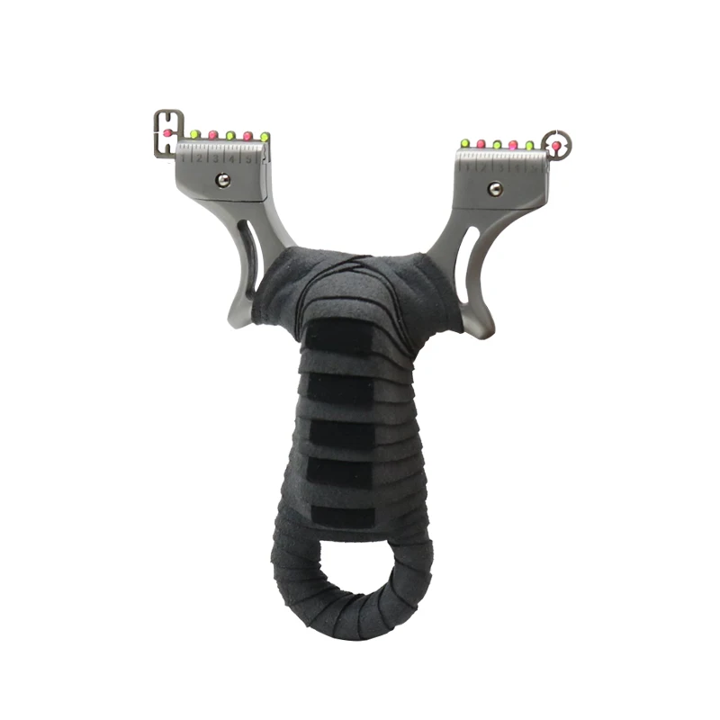 

High Power Precision Outdoor Dedicated Hunting Shooting High-end Stainless Steel Flat Leather Slingshot Fast Pressing