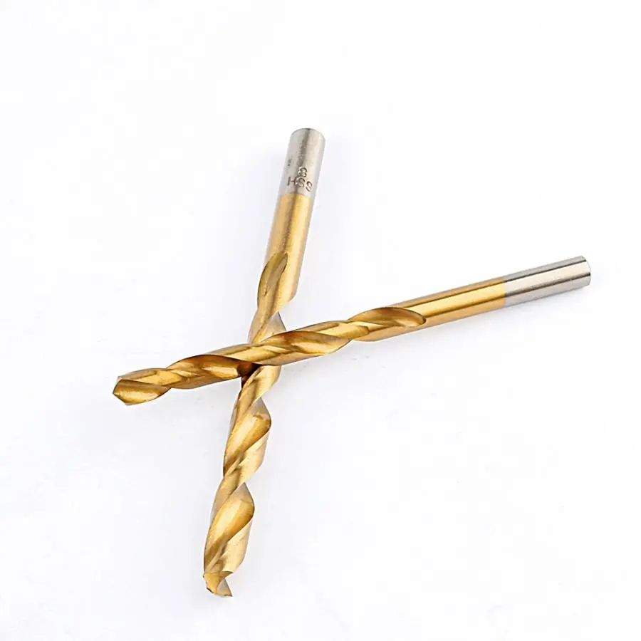 

99pcs 1.5mm-10mm Drill Bit Sets Titanium Coated High Speed Steel Hex Shank Twist Metal Drill Bits Durable
