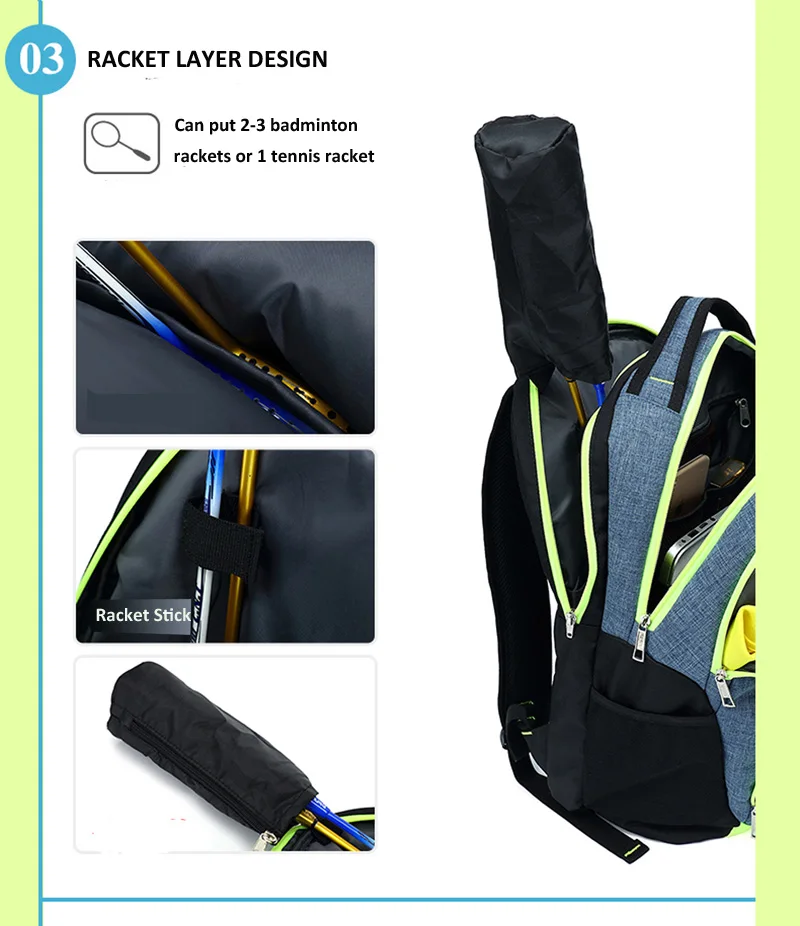 Износостойкая ткань Оксфорд бадминтон теннисные ракетки рюкзак дышащая сумка для хранения сумка для игры Сквош теннисные ракетки туристические рюкзаки сумки
