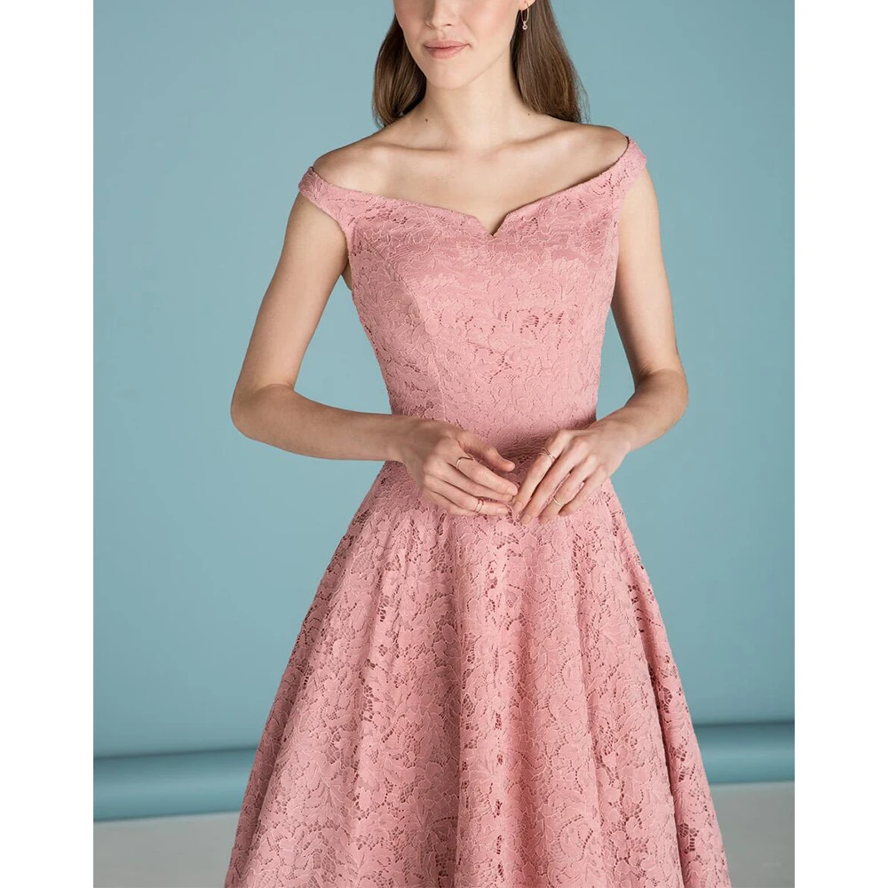 Женская обувь Сезон лето кружевное платье с открытыми плечами размера плюс