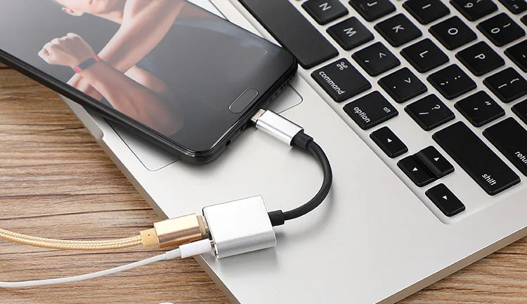 2 в 1 адаптер для наушников с разъемом USB Type C на 3 5 мм|Переходники и адаптеры| |