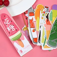30pcsset irregular bookmark soda ice cream drinks shape paper bookmarks cute book page holder message card great gifts