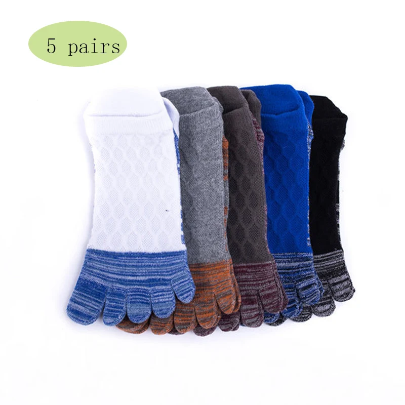 5 пар/лот мужские японские хлопковые носки с пятью носками раздельным носком для