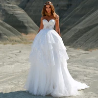 eightree princess wedding dresses sweetheart sequins modern bridal dress sweep train a line sleeveless wedding gowns plus size