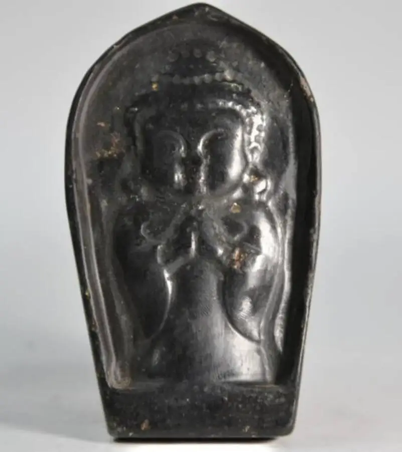 Хуншань культура архаизмы черного листового железа метеорита скульптура Будды