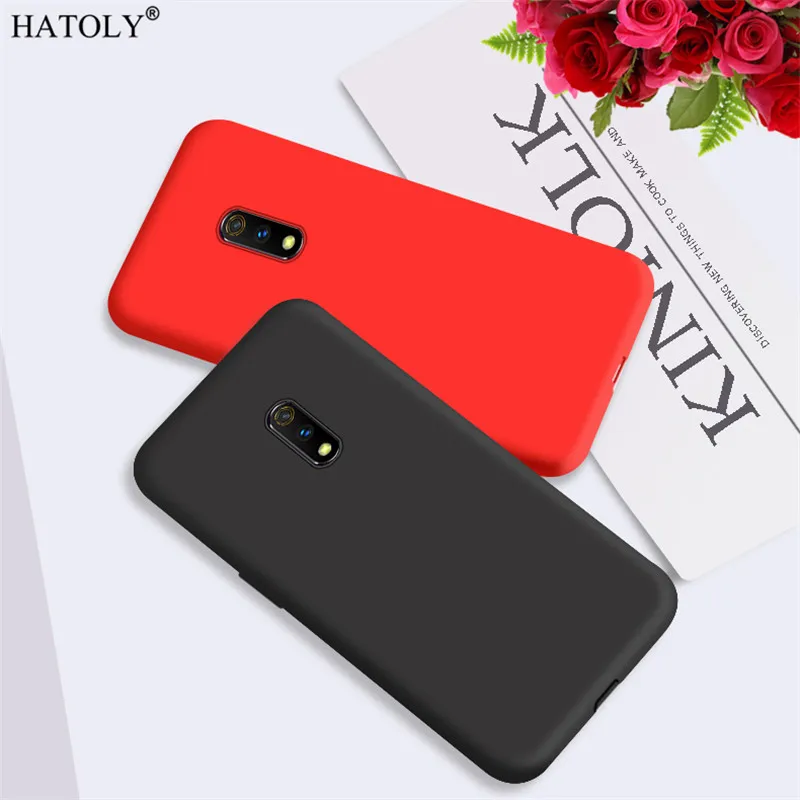 

Чехол для OPPO Realme X, роскошный чехол из жидкого силикона для OPPO Realme X, задняя крышка, однотонный чехол-бампер для телефона OPPO Realme X