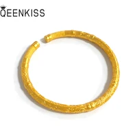 qeenkiss bt5223 fine jewelry wholesale fashion woman bride birthday wedding gift vintage dragon 24kt gold open bracelet bangle