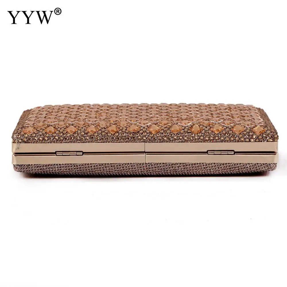 Роскошные женские клатчи сумочка цвета шампанского Стразы для свадьбы вечеринки