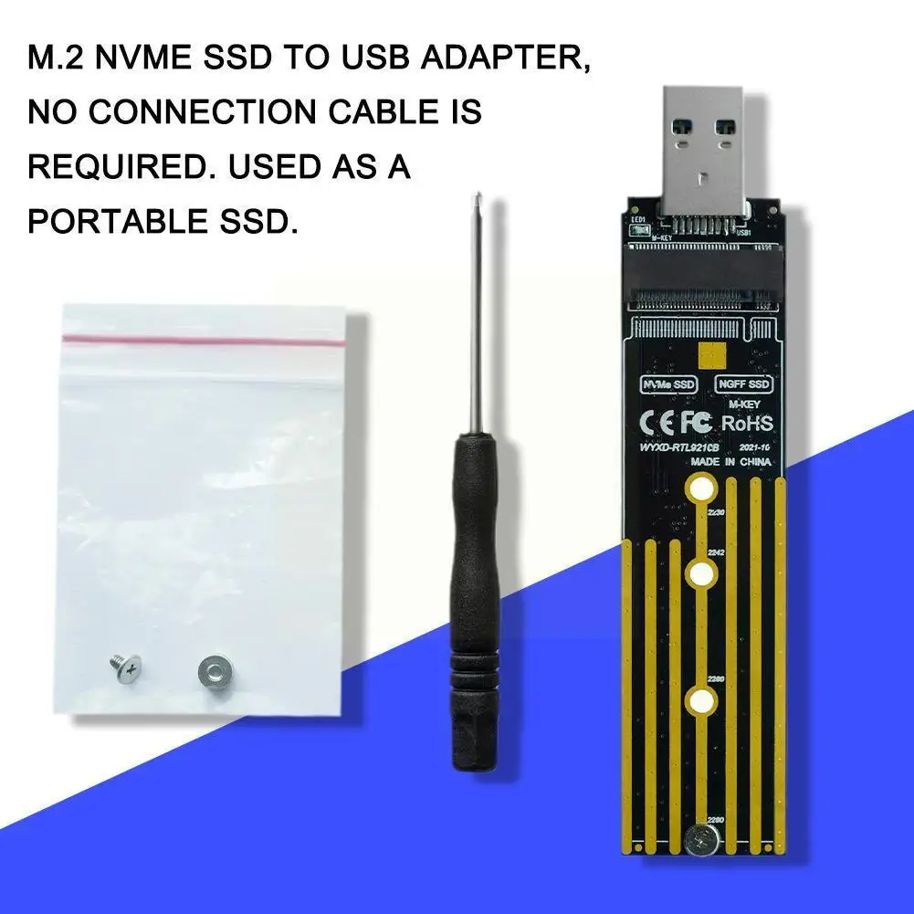 

M.2 NVME SSD to USB 3.1 Adapter PCI-E to USB-A 3.0 Internal Converter Card 10Gbps USB3.1 Gen 2 For Intel Naked outfit J3T0