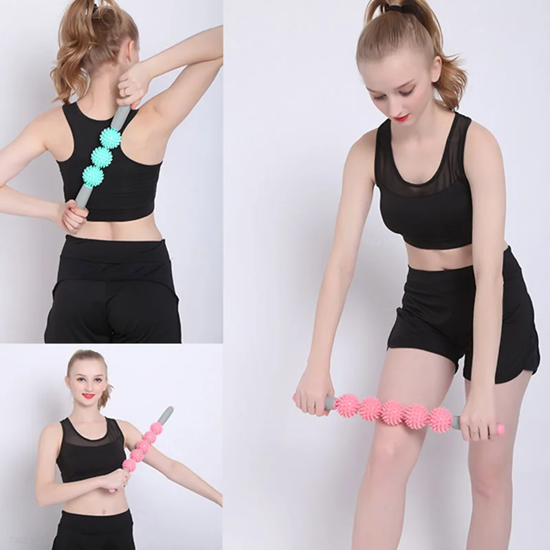 Массажная палочка для расслабления мышц Fascia роликовая удочка йоги три