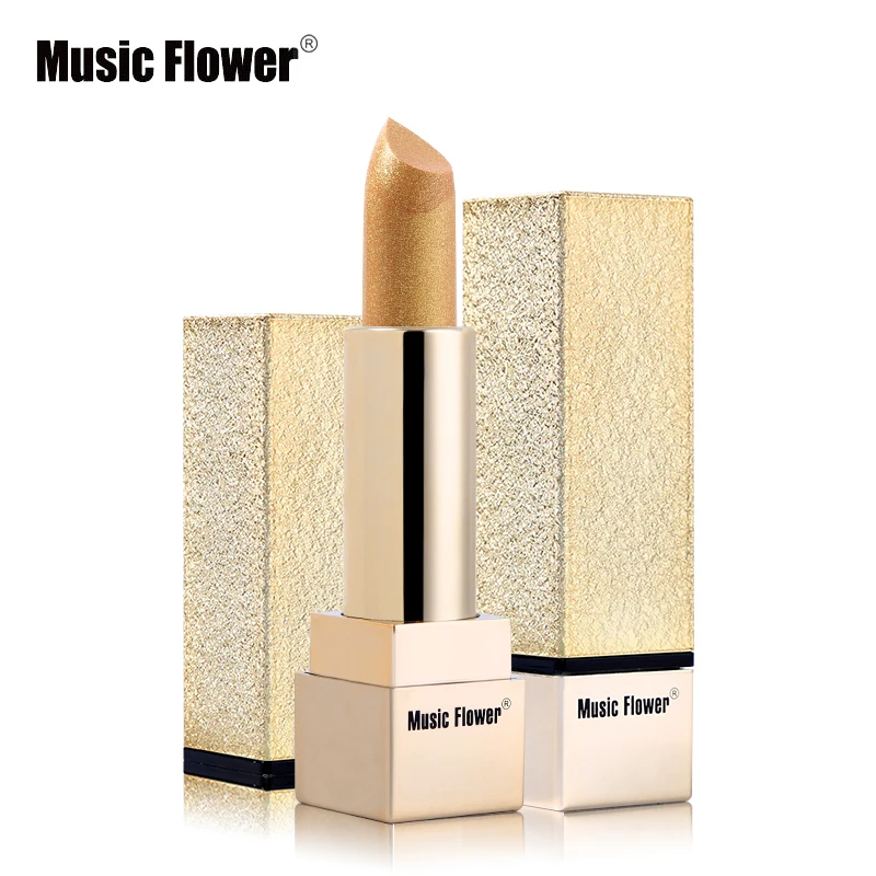 Music Flower бренд золотой помада макияж мульти эффект Micro золото Цвет стойкая матовых