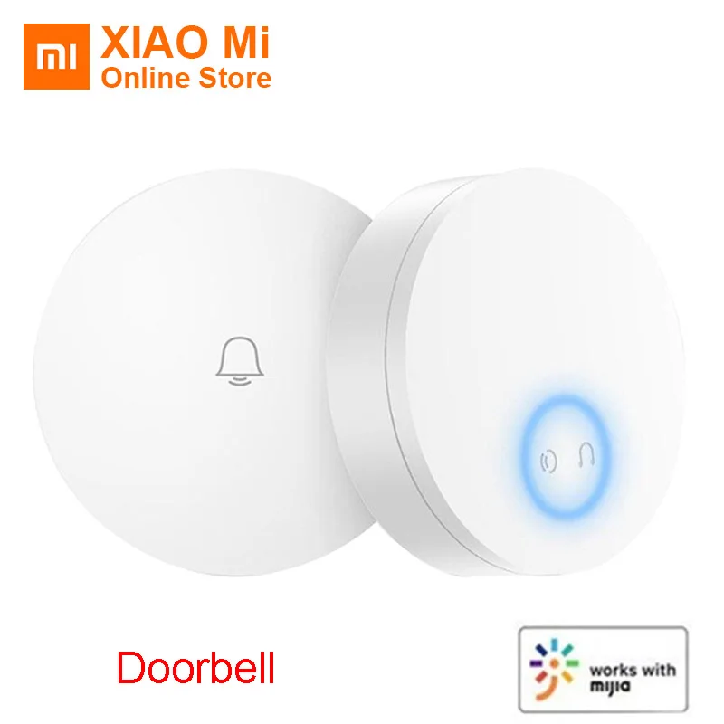 Xiaomi Mijia Linptech wifi самогенерирующийся беспроводной дверной звонок работает с приложением Mijia умное управление функцией памяти AC 110-240V