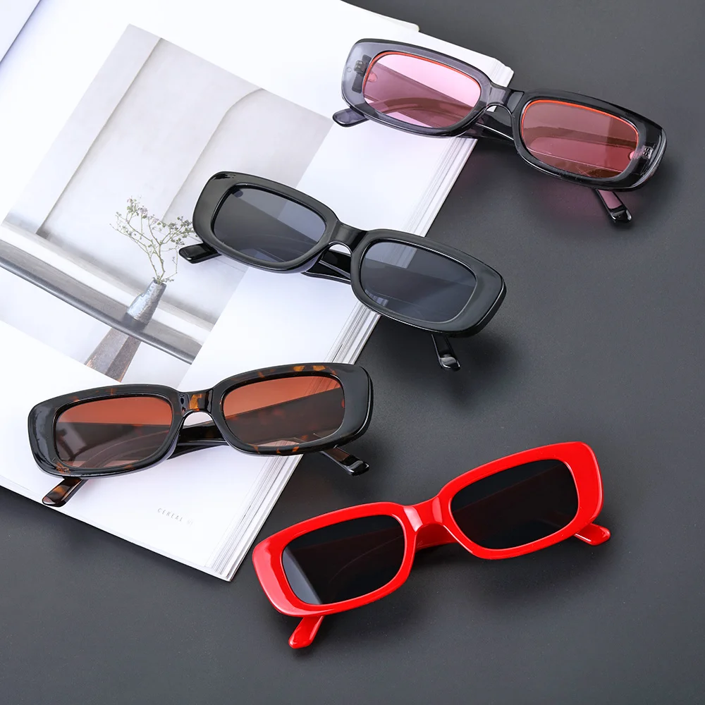 

2021 Retro Square Glasses Luxury Travel Small Rectangle Sunglasses Men Women Vintage Protection Beach Eyeglasses