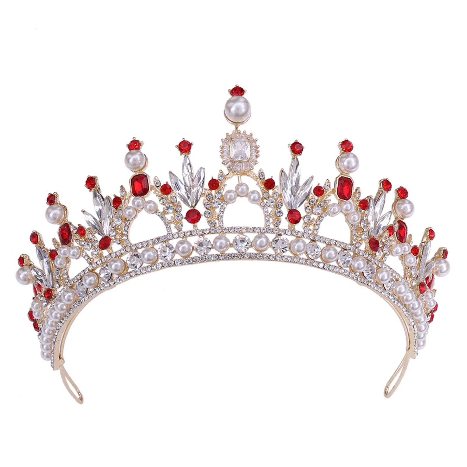 

Crown Jewelry Inlaid With Zircon Multicolor Baroque Pearls Bridal Wedding Accessories Bridal Dress Jewelry MAEA99
