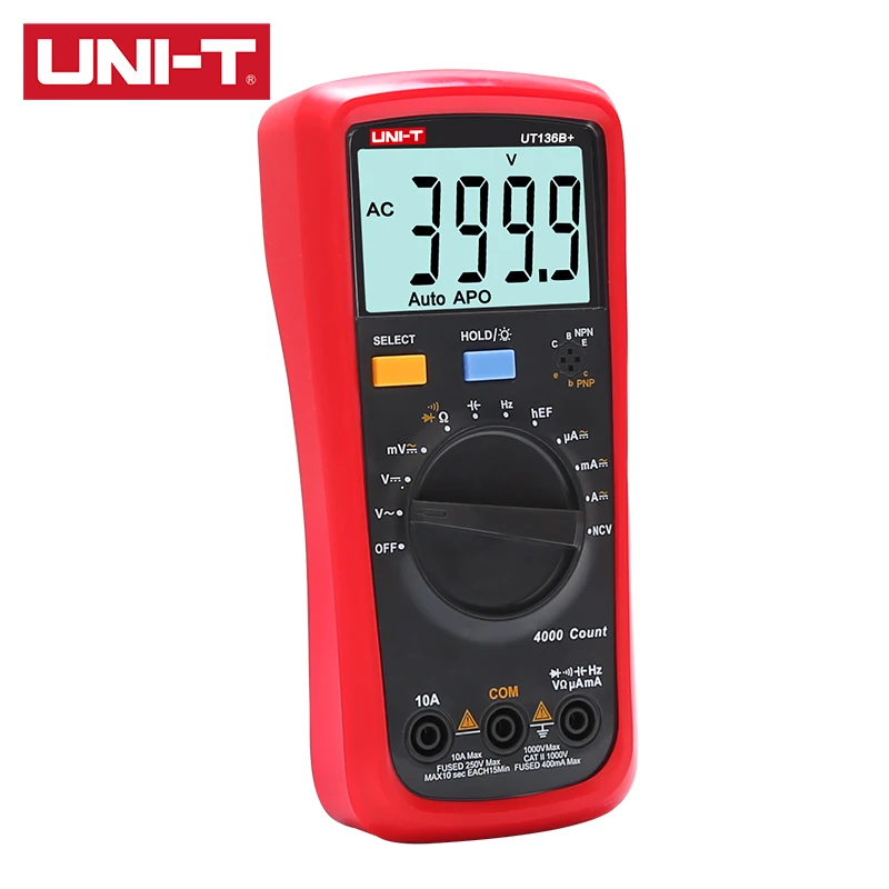 Цифровой мультиметр UNI T UT136B +/UT136C + диодный транзистор Meas напряжение постоянного и