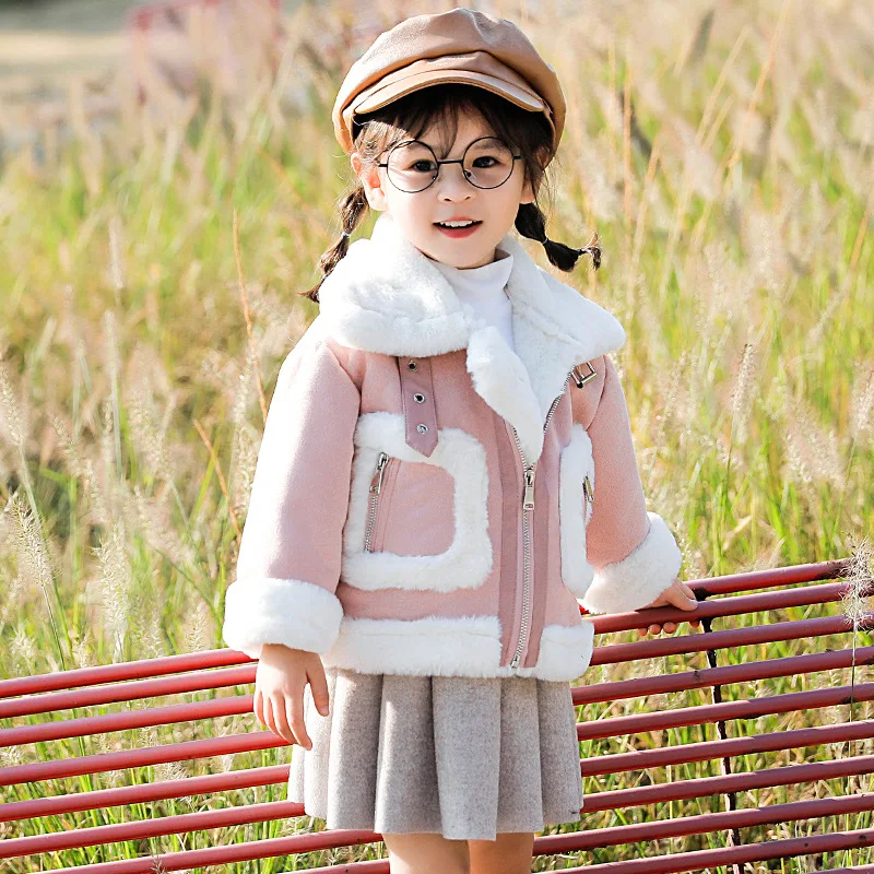 Scsech/детское зимнее плотное теплое пальто в клетку для девочек зимняя одежда