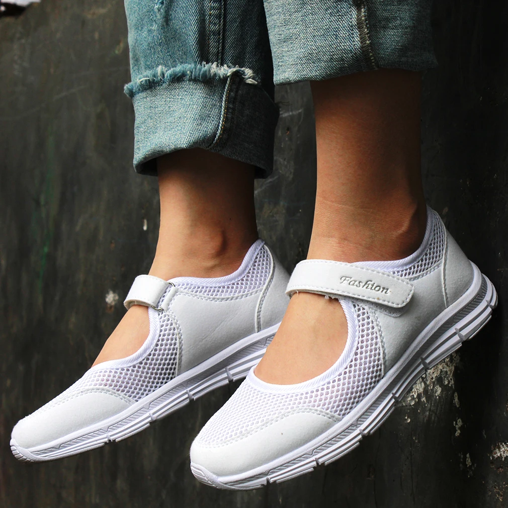 

New Women Flats 2021 Spring Summer Ladies Mesh Flat Shoes Women Soft Breathable Sneakers Women Casual Shoes Zapatos De Mujer