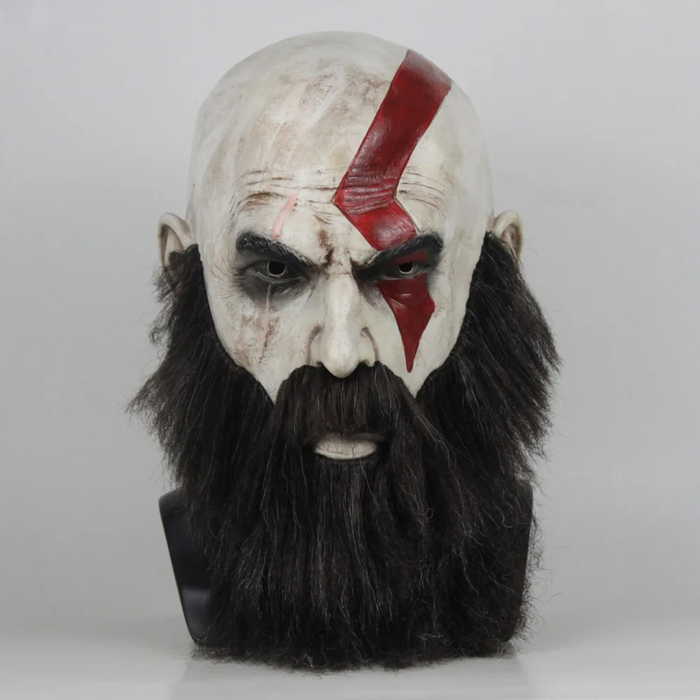 God of War 4 Вечерние Маски для косплея на Хэллоуин Горячая игра Kratos латексная маска