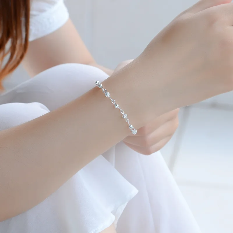 

New Charm Silver Color Anklets Fashion Metal Jewelry Hollow Beads Anklet for Women Girls Friend Foot Barefoot Leg Jewelry Gifts