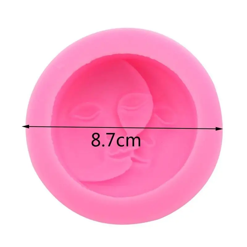 

New Sun & Moon Faces Silicone Soap Molds Diy Handmade Chocolate Cake Mould Kitchen Molds Fondant Baking Craft Jelly Tools P X0X5