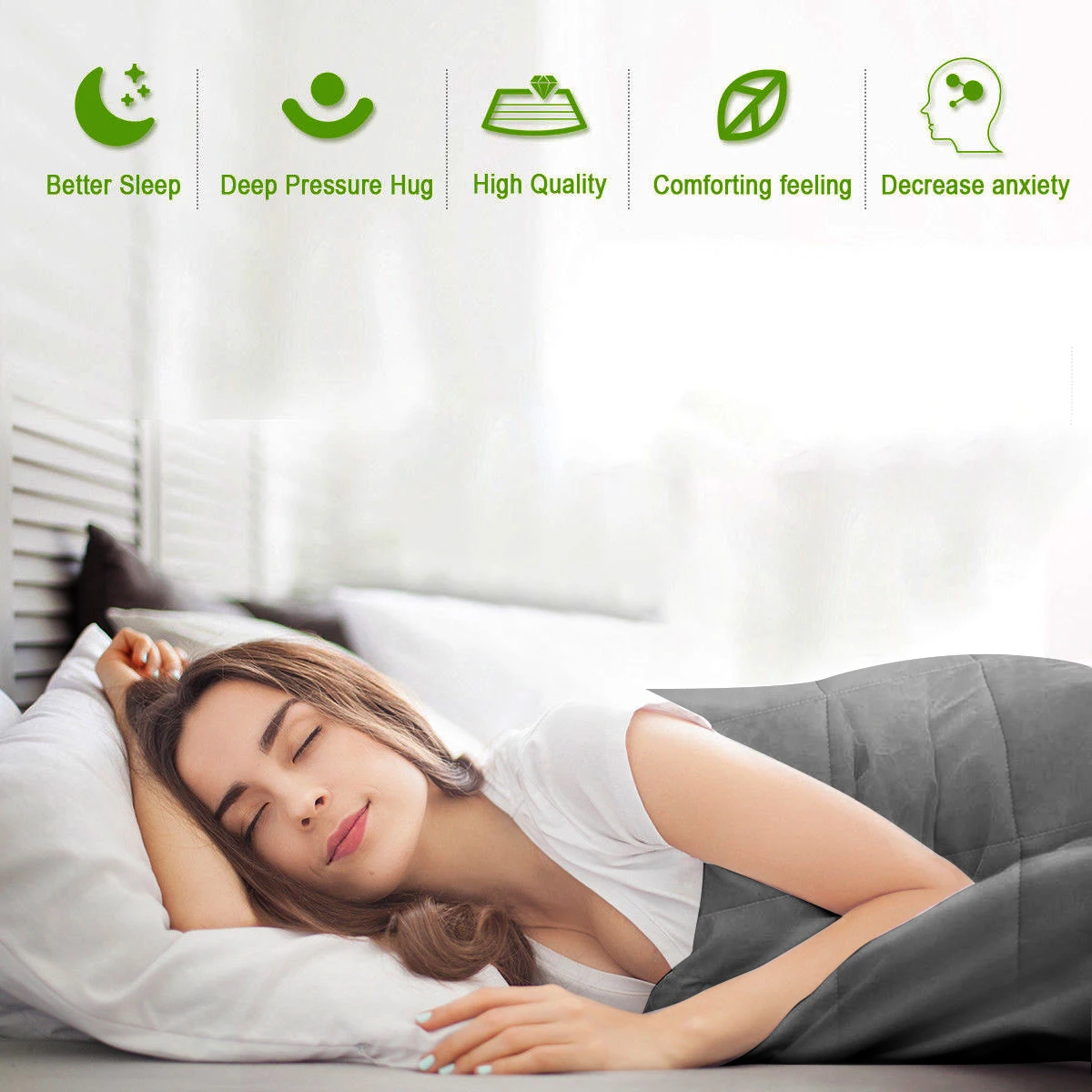 Утяжеленное одеяло для взрослых снятия стресса и сна тяжелое плед кровати | Дом