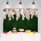 Фоны Laeacco с зелеными цветами и листьями для свадебной фотосъемки, комнатные фоны для фотосъемки в день рождения, Фотостудия