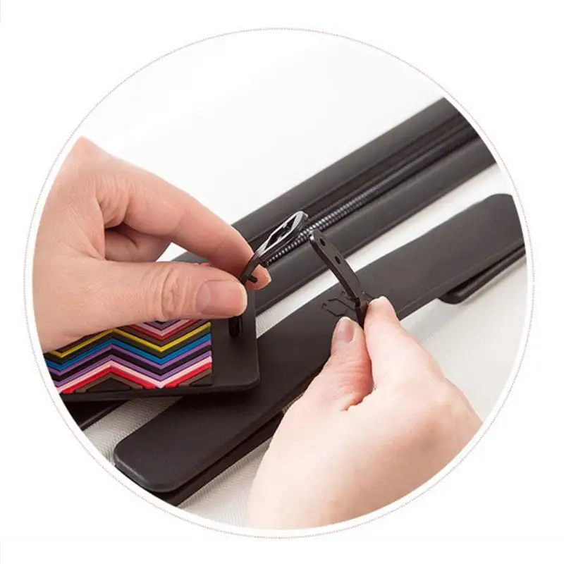 New Creative Letter Pattern Cute Luggage Tags Suitcase Cartoon Style Fashion Silicon Portable Travel Label Travel Accessories