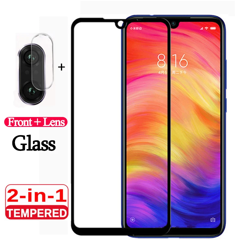 Стекло для камеры 2 в 1 Xiaomi Redmi Note 7 закаленное стекло Защита экрана 8 K20 Pro mi 9T