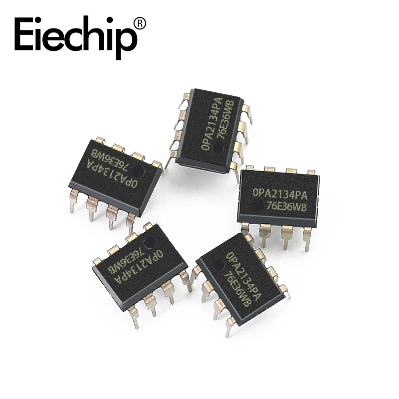 

5 шт./лот OPA2134PA DIP8 высокопроизводительный аудиоусилитель IC, активная интегральная схема OPA2134 оригинальный аудио IC