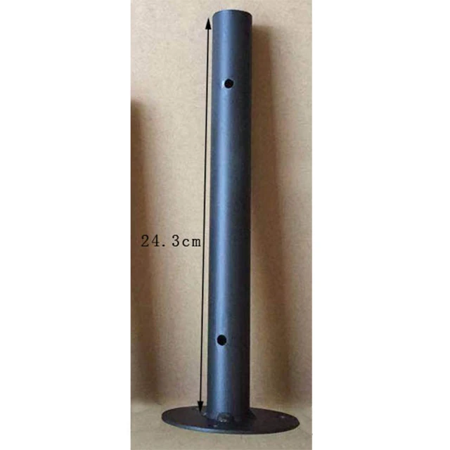 25cm 1 пара(2 шт) черный настенный стеллаж кронштейн опорная скоба с винтами круглая трубка - Цвет: 25cm