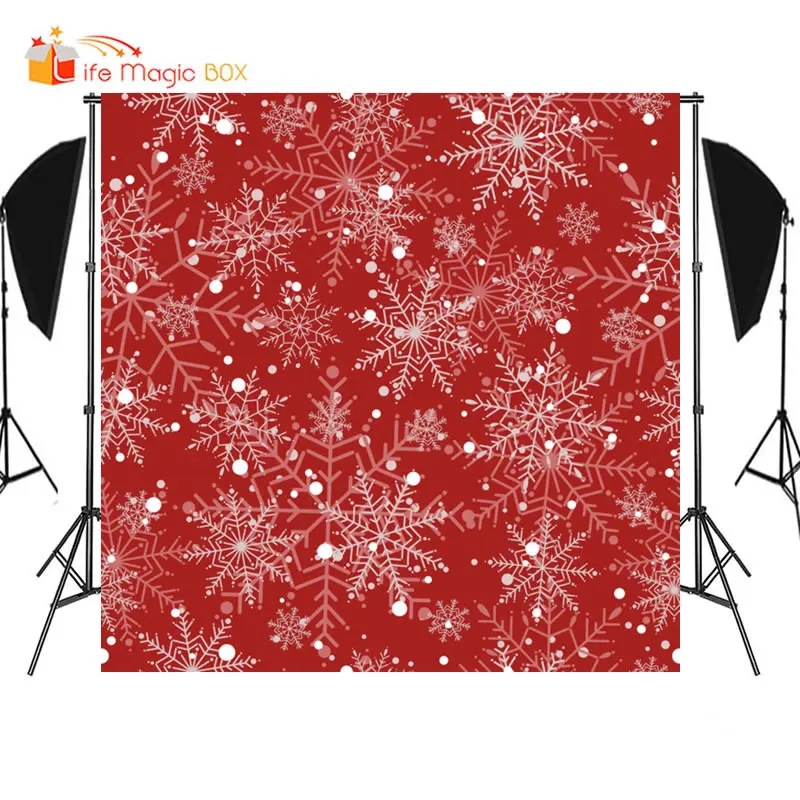 LIFE MAGIC BOX фотосессия красный фото фон Снежинка Рождество семейный праздник