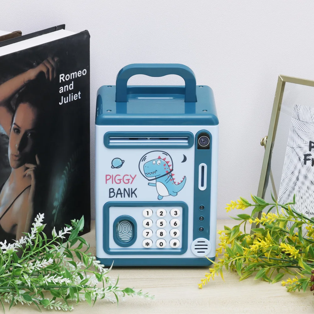 

Копилка, сейф, коробка для монет, Детская копилка для монет, сбережение наличных денег, банкомат, машина, сканер отпечатков пальцев, распозна...