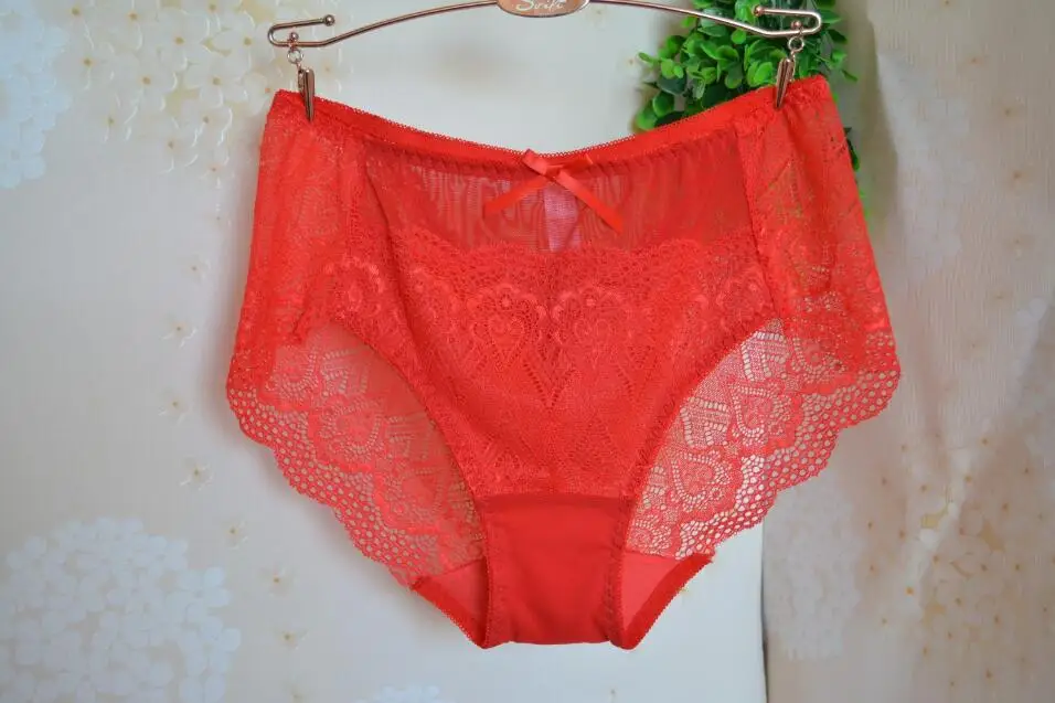 

High-Rise Underpants Girl Ventilation Sexy Lace Briefs Panties Women