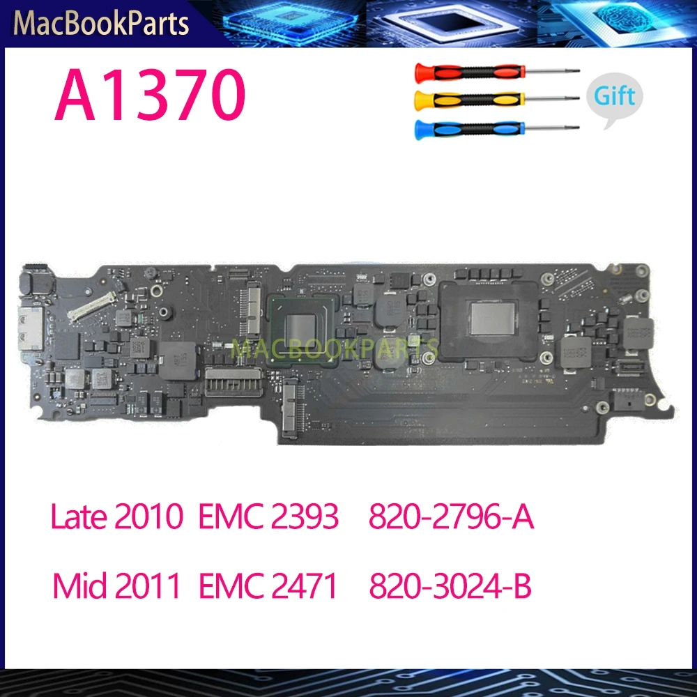

Original Tested A1370 Motherboard 820-3024-B for MacBook Air 11" Logic Board EMC 2471 1.6 GHz Core i5 1.8 GHz Core i7 2010 2011