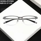 Мужские и женские Полуободковые очки из чистого титана, оправа для рецептурных очков, для близорукости, для чтения, ZT27009