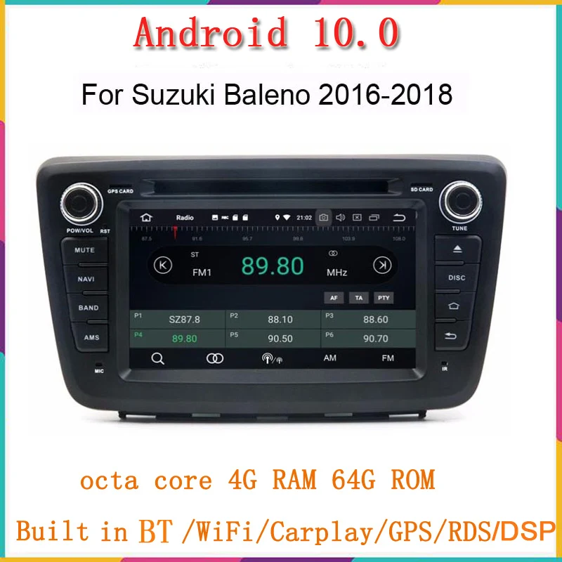 7 дюймов два din android 10 0 Автомобильный Аудио мультимедийный плеер для suzuki baleno 2016-2018