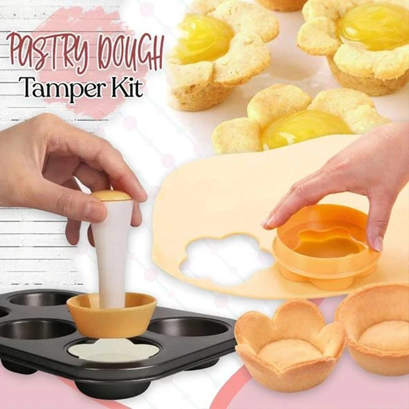 

1/2Pcs Pastry Dough Tamper Kit DIY Cupcakes Biscuit Mold Baking Donut Mold Cake Cup Press Biscuit Donut Mold Diy Baking Tools