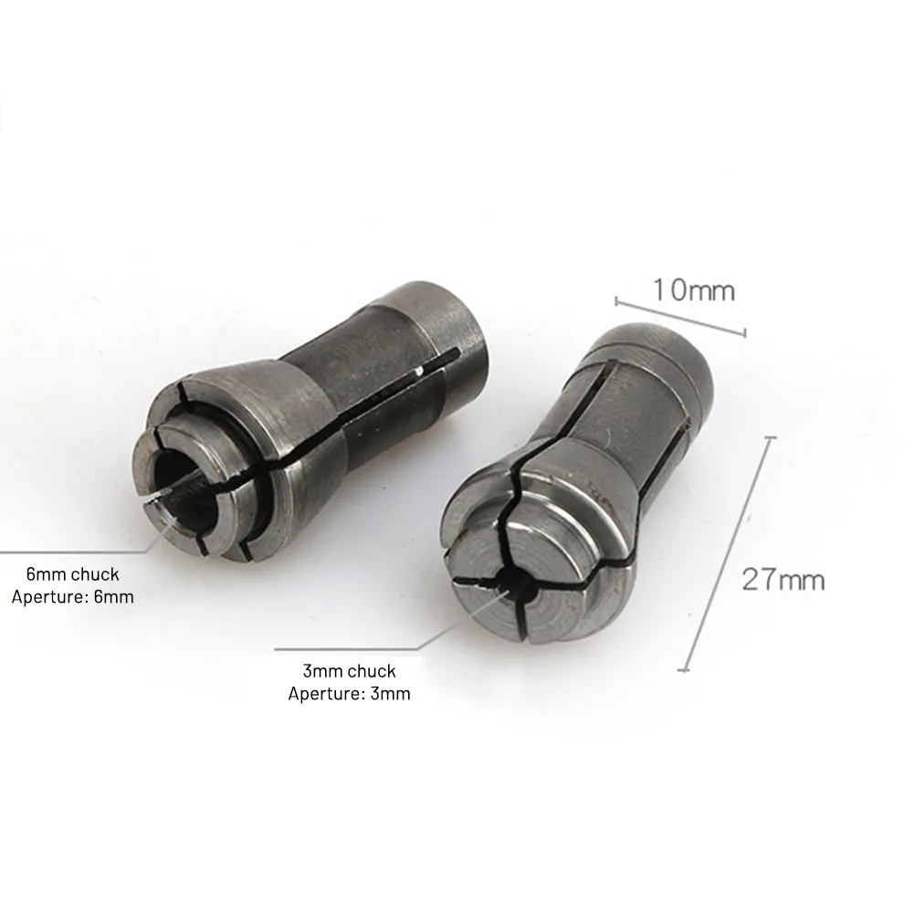 

2pcs Die Grinder Router 3/6mm Adapter Chuck Collet Holds Arbors Shanks Tools For Wood Router Bits Woodworking Fast Shipping