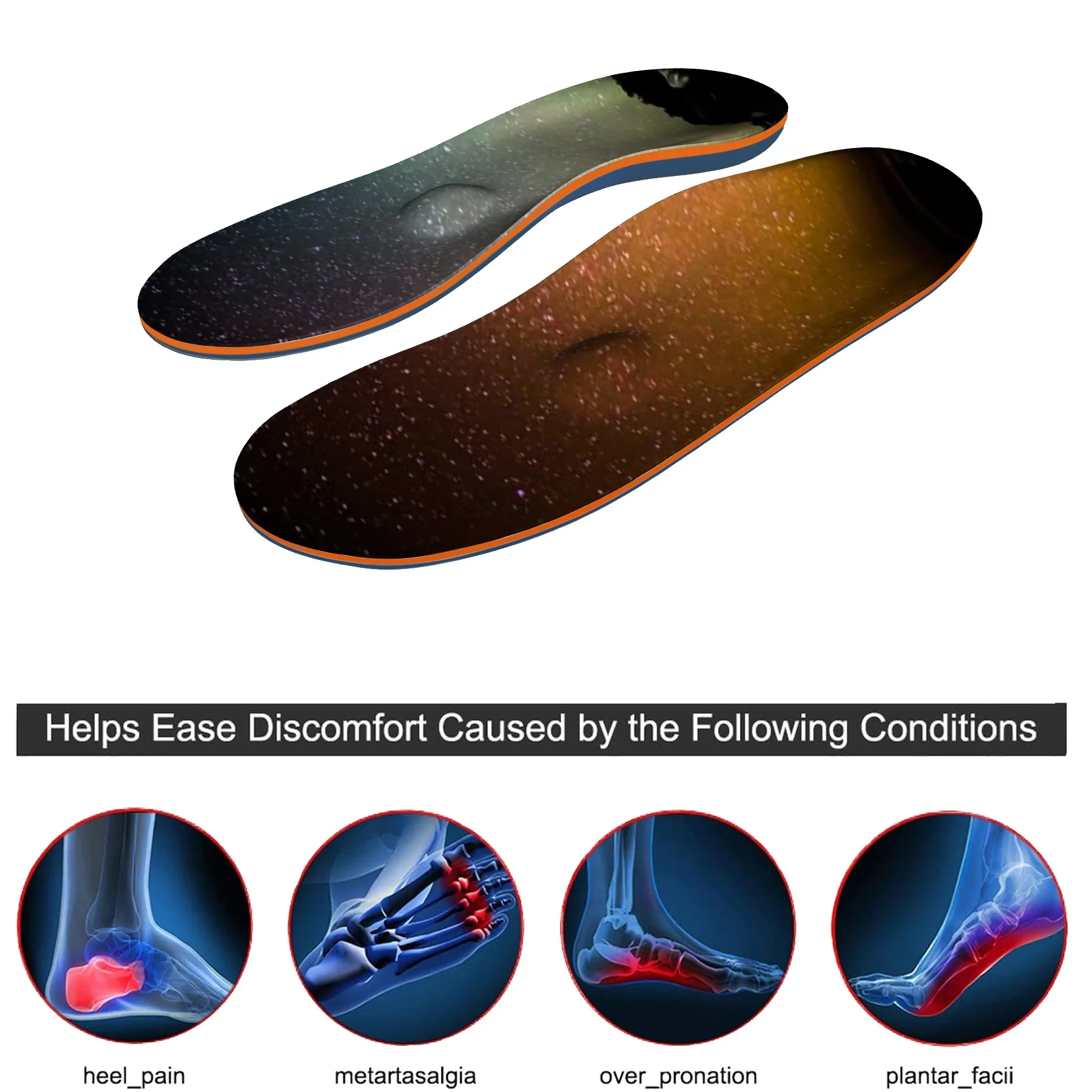 Brown high arch support, orthopedic insoles, plantar fasciitis, foot sports, running insoles