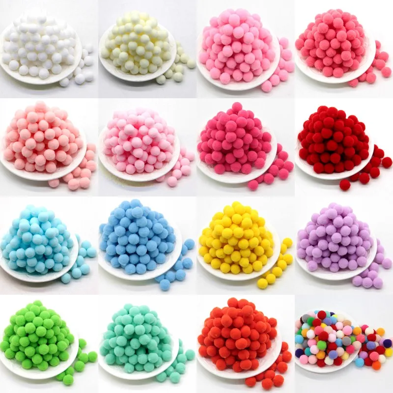 8/10/15/20/25/30mm Mini Fluffy Soft Pom Poms Pompoms Ball Handmade Kids Toys Wedding Christmas Decor DIY Sewing Craft Supplies