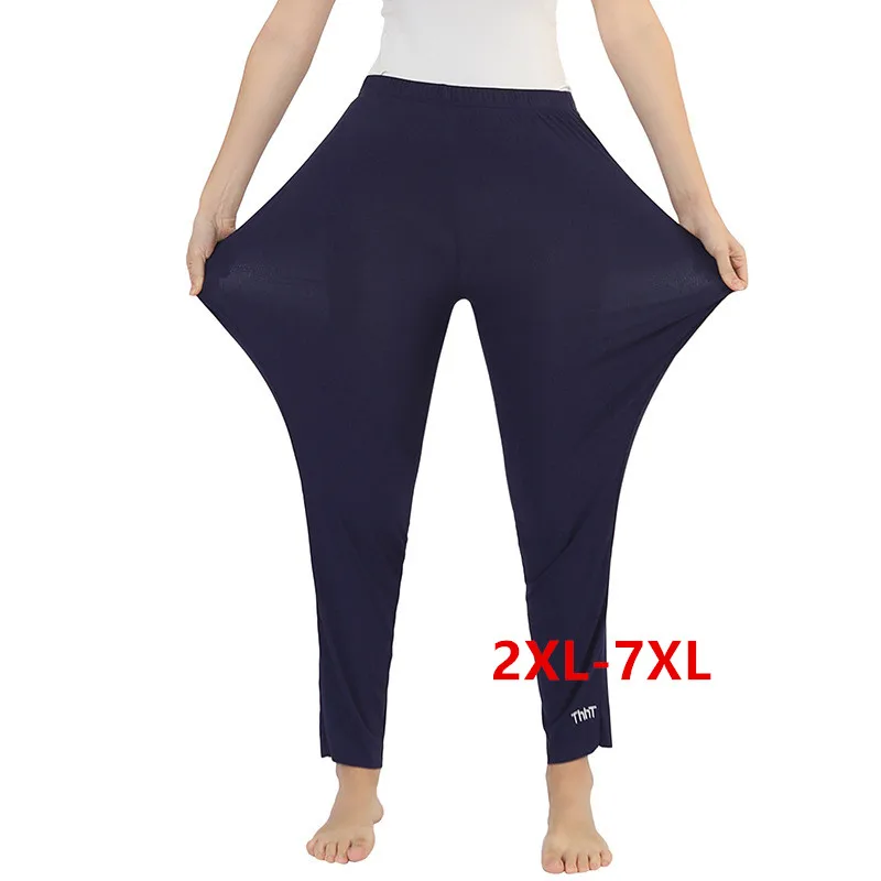 Pantalones De Mujer New Plus Size Modal Cotton Pajama Pants For Women Autumn Winter Bottoms Home Trousers штаны в клетку 2XL-7XL
