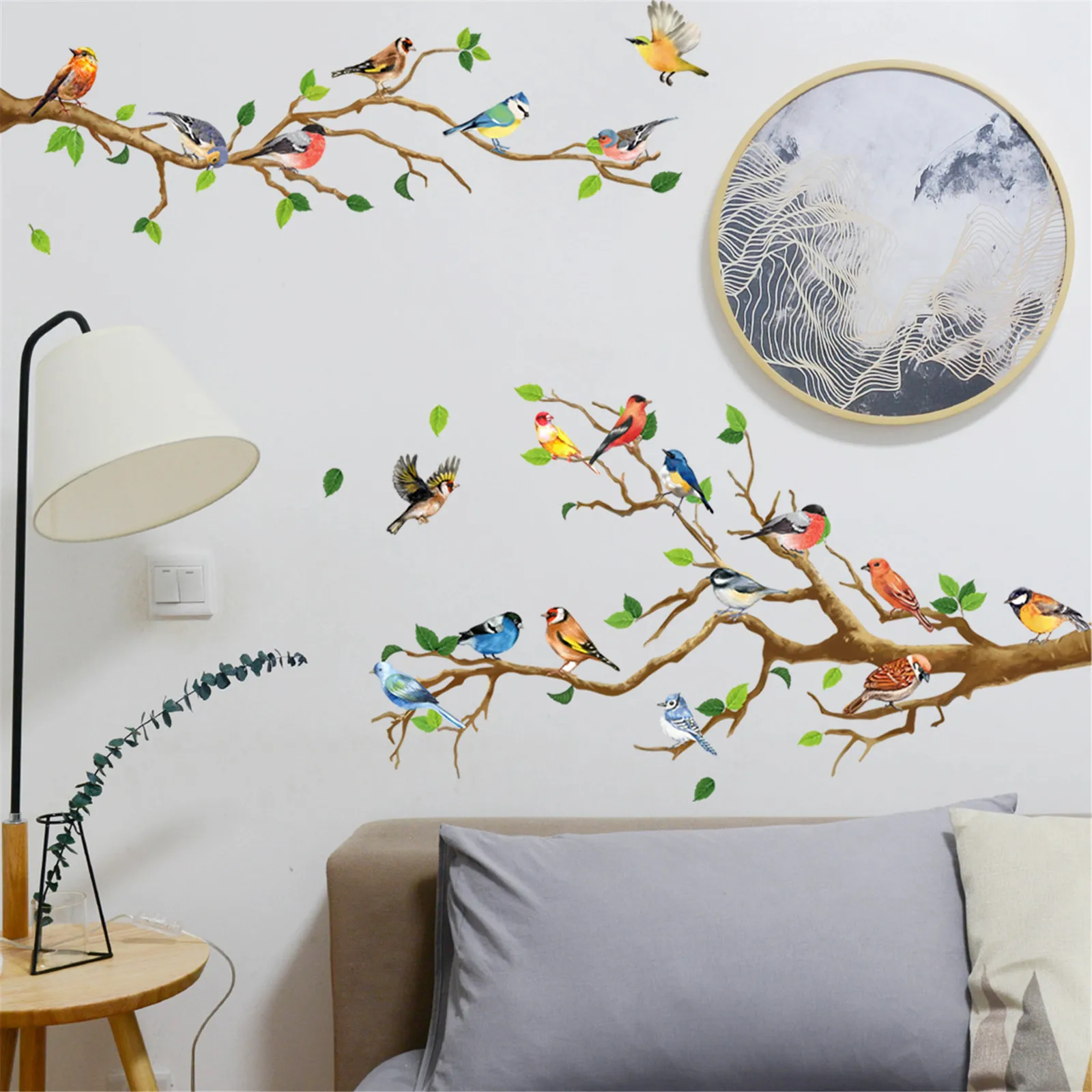 

Stickers Branch Birds Wall Stickers Bedroom PVC Background Wall Decoration Wall Stickers Home Decoration Room Decor