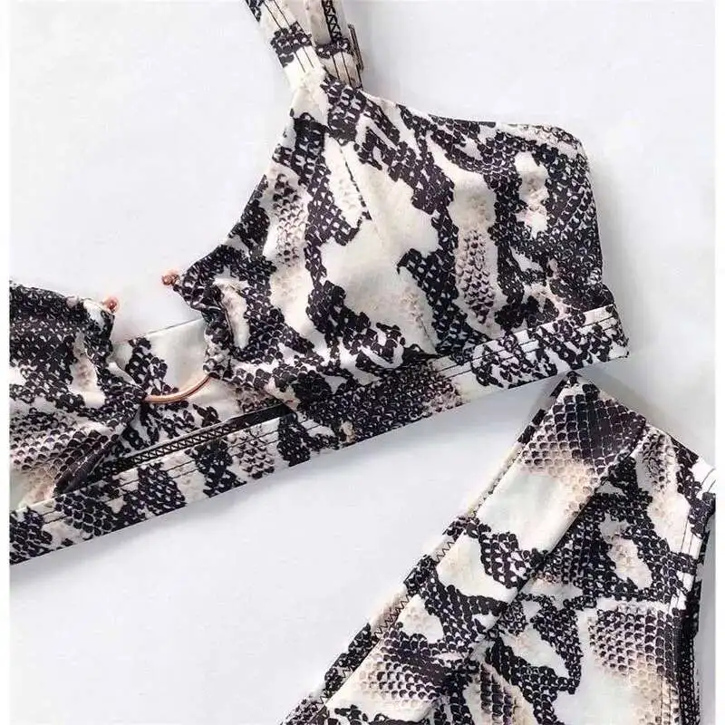 2020 Сексуальное Женское бикини с высокой талией леопардовым принтом летний
