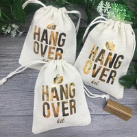 customize gold bridesmaid survival wedding bachelorette hangover kits party candy pouches perfect blend favor bags