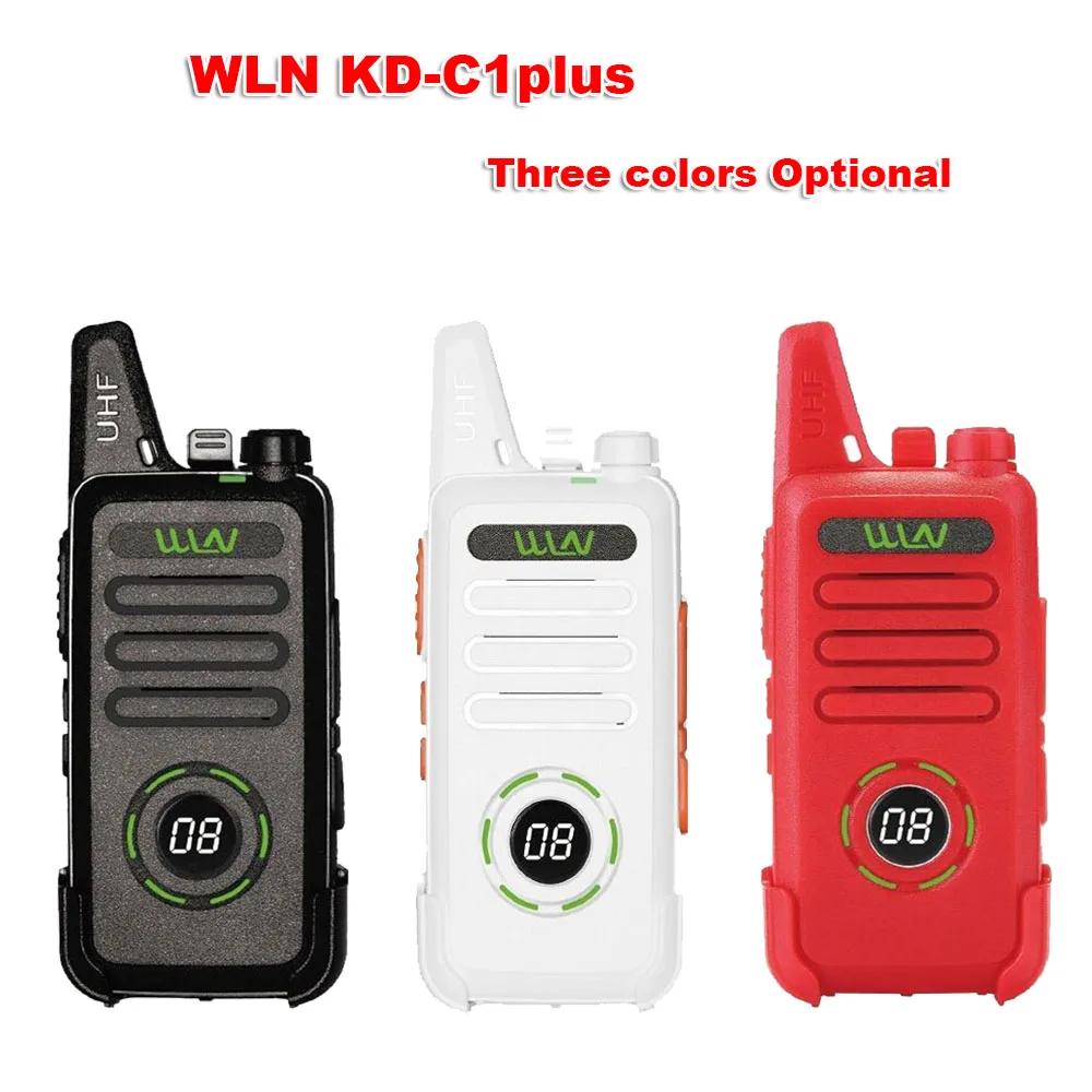 

WLN KD-C1 Plus Walkie Talkie 400-470 MHz with 16 Channels KD-C1 Two Way Ham Communicator HF Cb Radio FM Transceiver KD-C1plus
